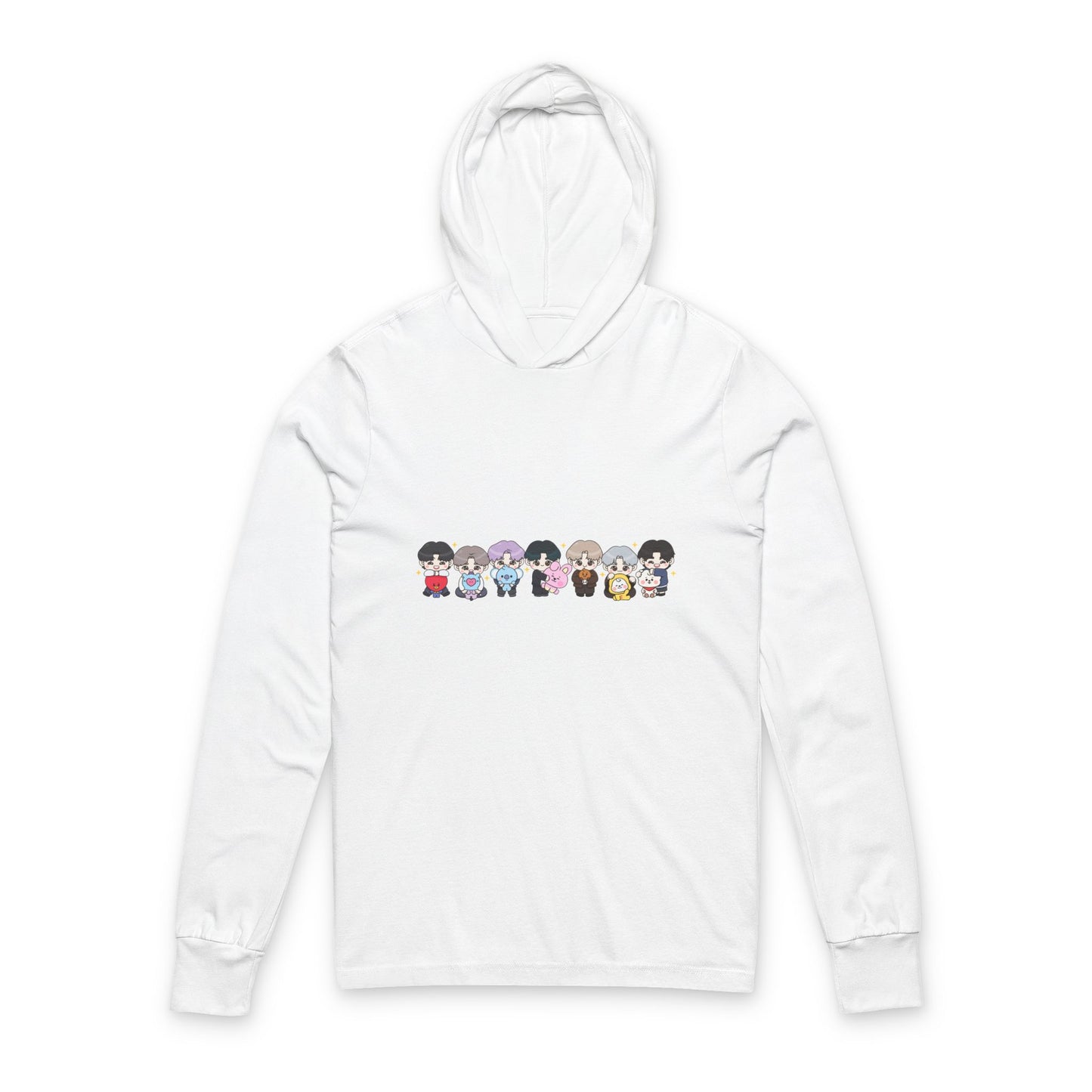 BTS Character Unisex Hooded Long Sleeve Tee