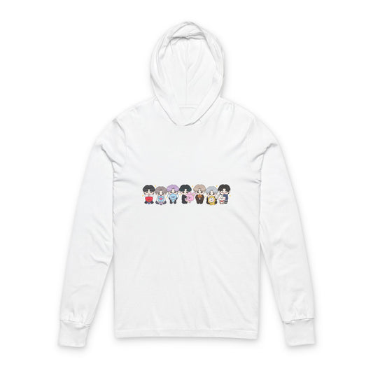 BTS Character Unisex Hooded Long Sleeve Tee