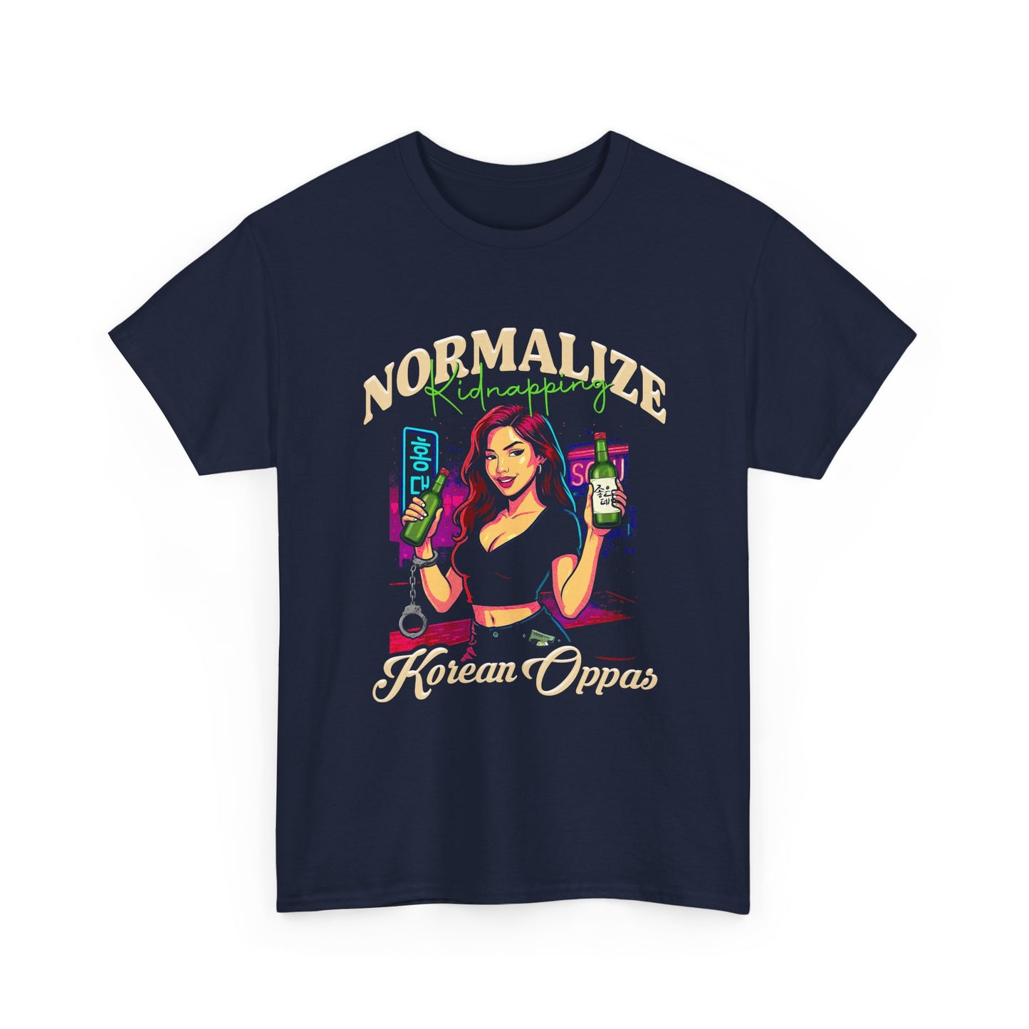 NORMALIZE KIDNAPPING KOREAN OPPAS - Unisex Heavy Cotton Tee