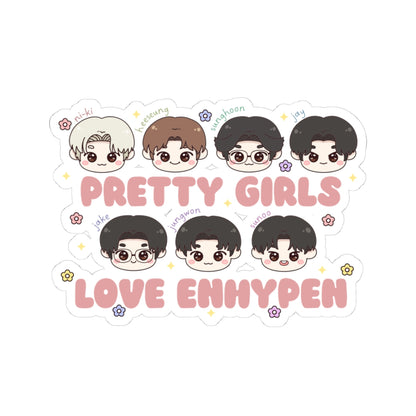 PRETTY GIRLS LOVE ENHYPEN - Kiss-Cut Stickers