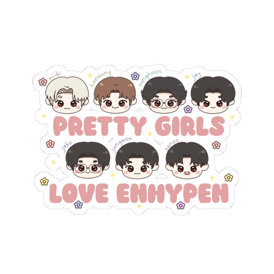 PRETTY GIRLS LOVE ENHYPEN - Kiss-Cut Stickers