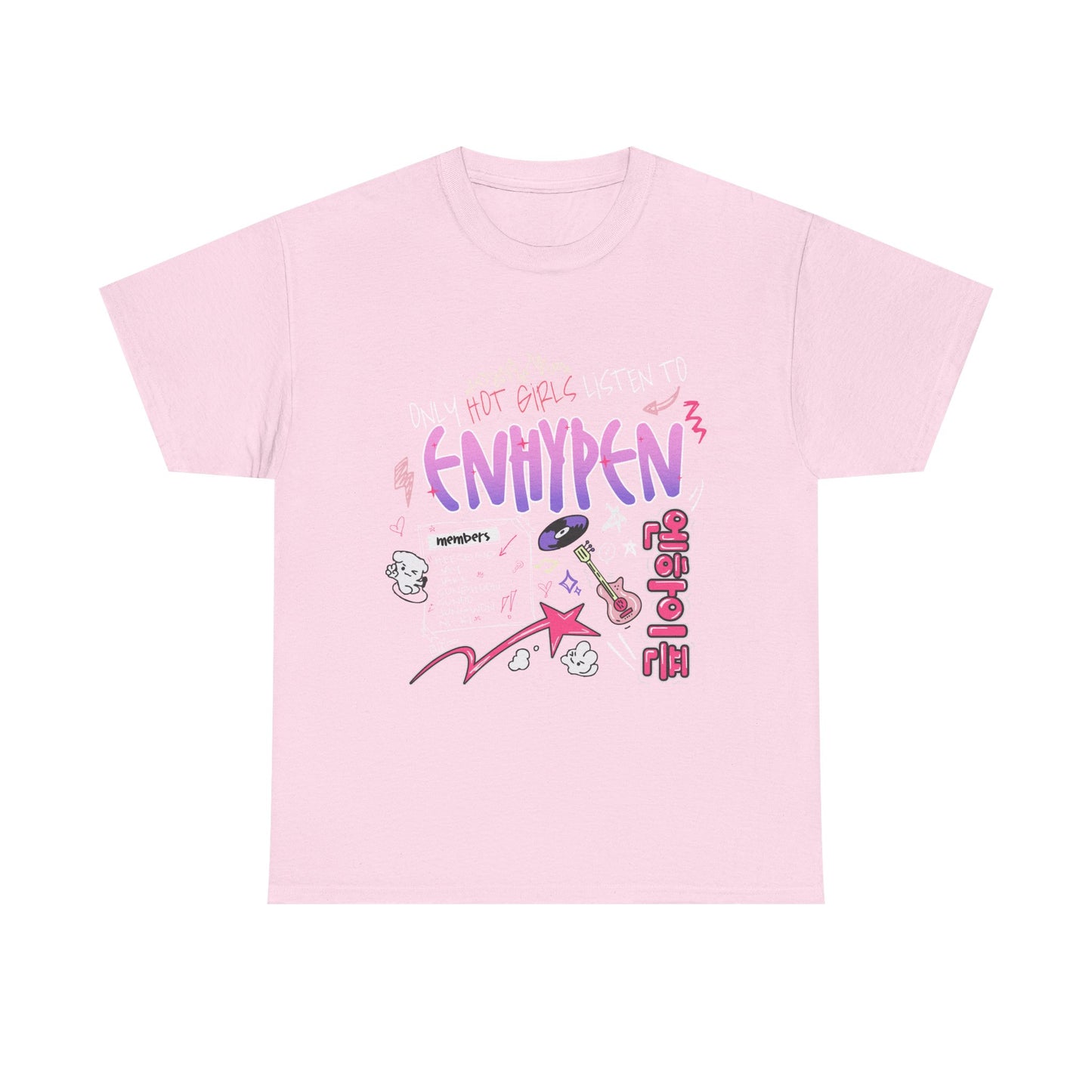 ONLY HOT GIRLS LISTEN TO ENHYPEN - Unisex Heavy Cotton Tee