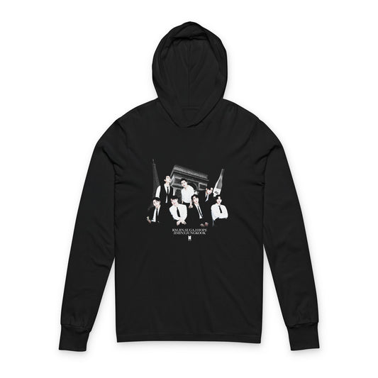 BTS Paris Unisex Hooded Long Sleeve Tee