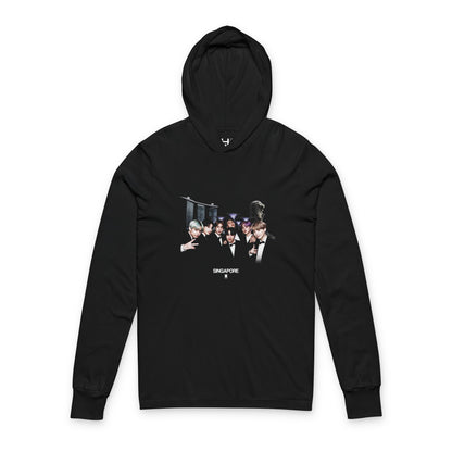 BTS Singapore Unisex Hooded Long Sleeve Tee