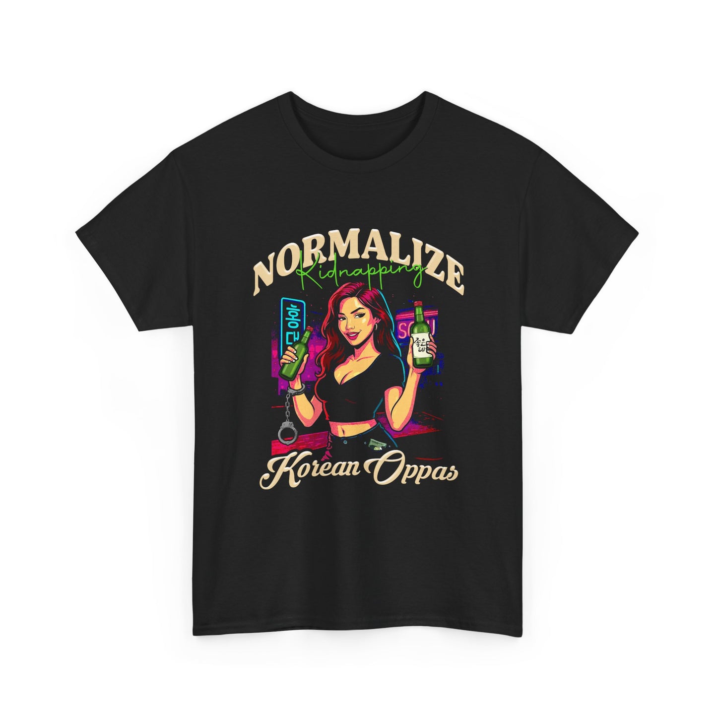 NORMALIZE KIDNAPPING KOREAN OPPAS - Unisex Heavy Cotton Tee